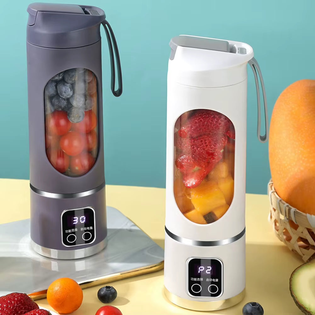 Portable Electric Juicer USB Wireless Charging Mini Juicer Bottle 450Ml Cup Fruit Mixer Electric Handheld Blender for Home