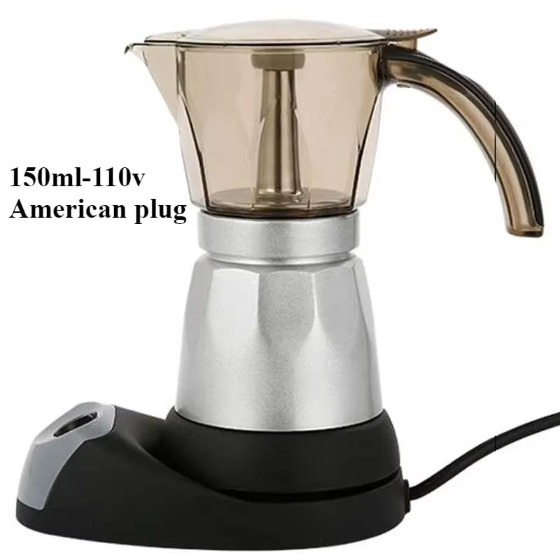 Electric Coffee Maker Italian Cuban Brewing Espresso Moka Pot Detachable Electric Coffee Maker for Home Kitchen Office Cafe Use