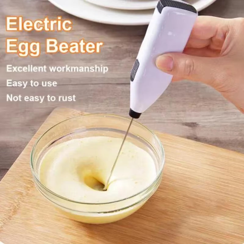 Electric Whisk Mixer Household Handheld Mini Egg Beater Kitchen Blender Coffee Milk Tea Beat up Cream Stirring