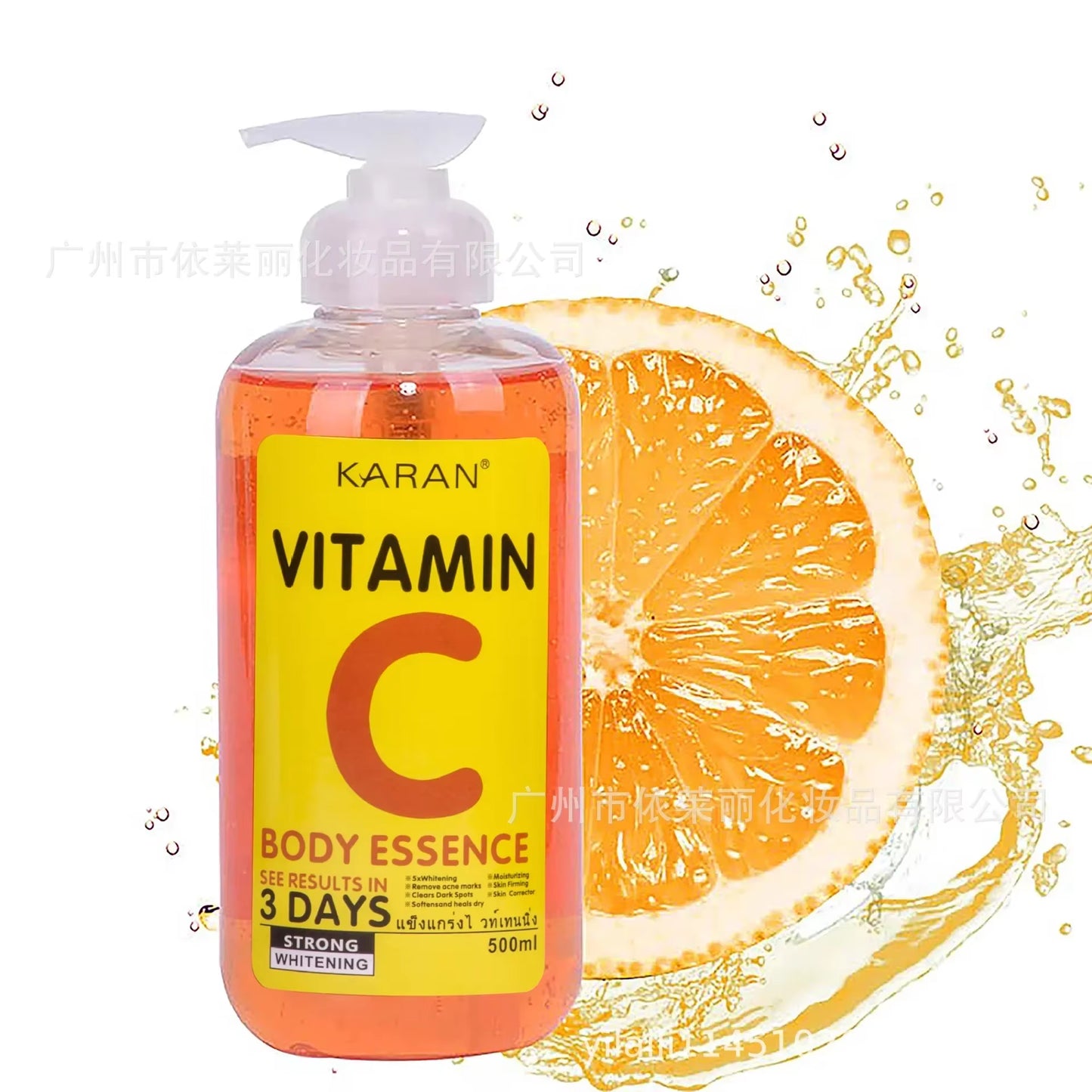 500Ml Vitamin C&VE Face Serum VC Fruit Acid Brightening Repair Anti-Aging Body Essence Alpha Hydroxy Acids (AHA) Essence