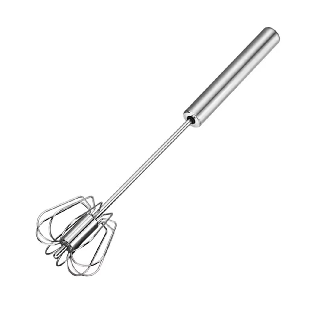 Semi Automatic Mixer Whisk Egg Beater Stainless Steel Manual Hand Mixer Self-Turning Cream Utensils Kitchen Mixer Egg Tools