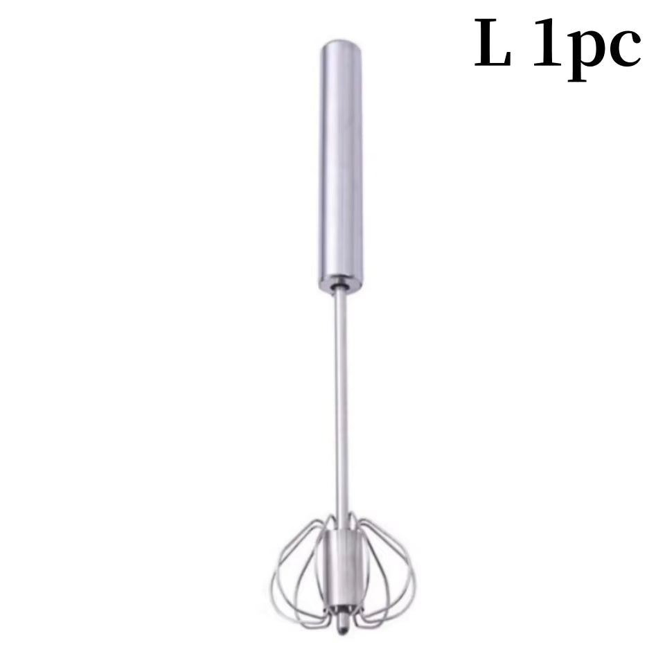 1/3Pcs Semi Automatic Egg Beater Stainless Steel Manual Hand Whisk Mixer Self-Turning Cream Utensils Kitchen Gadgets Egg Tools