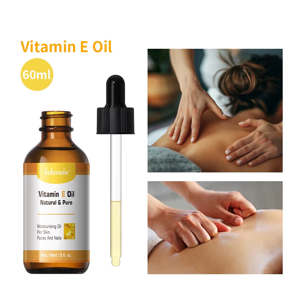 Vitamin E Oil Blend Natural Hexane Free Provides Intense Moisturization and Antioxidant for Scars Skin Face &Full Body