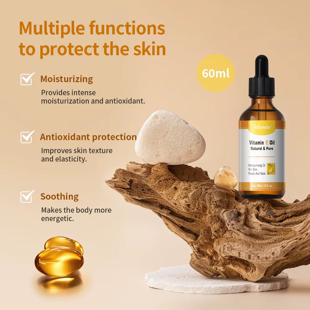 Vitamin E Oil Blend Natural Hexane Free Provides Intense Moisturization and Antioxidant for Scars Skin Face &Full Body