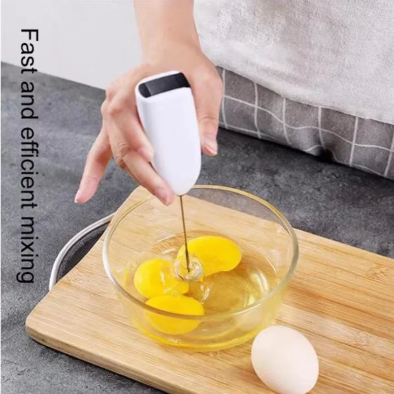 Electric Whisk Mixer Household Handheld Mini Egg Beater Kitchen Blender Coffee Milk Tea Beat up Cream Stirring