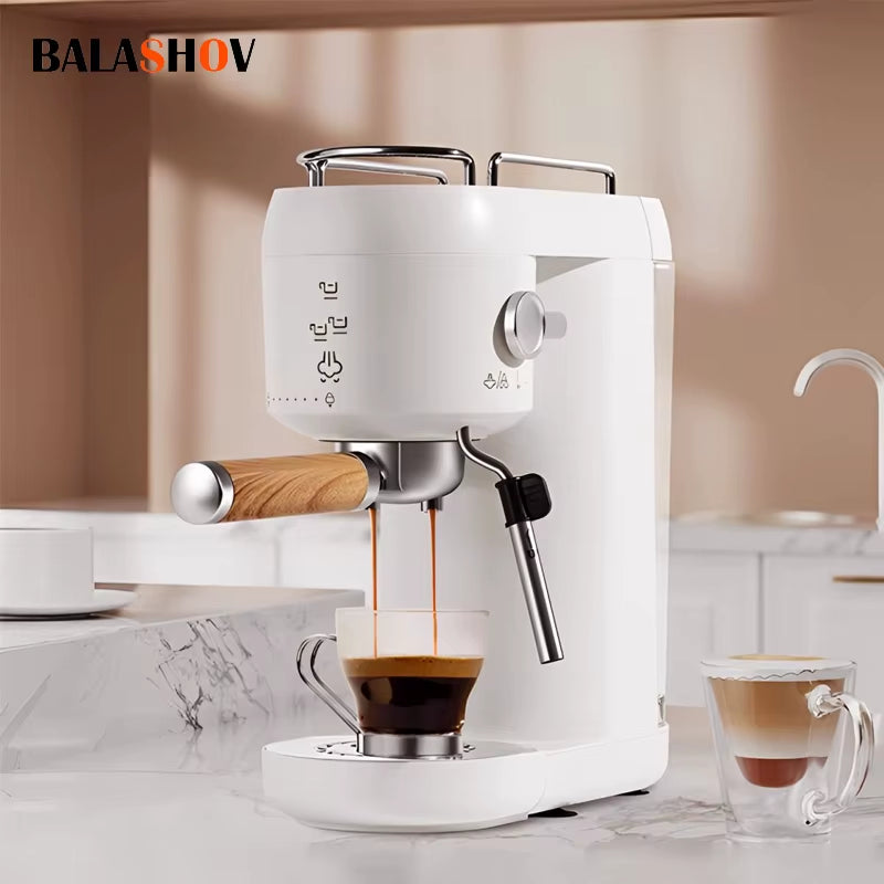 Professional Espresso Coffee Maker Electric Italian Coffee Machine 15 Bar Automatic Milk Frother Cappuccino Latte Espresso Maker