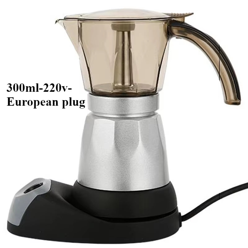 Electric Coffee Maker Italian Cuban Brewing Espresso Moka Pot Detachable Electric Coffee Maker for Home Kitchen Office Cafe Use