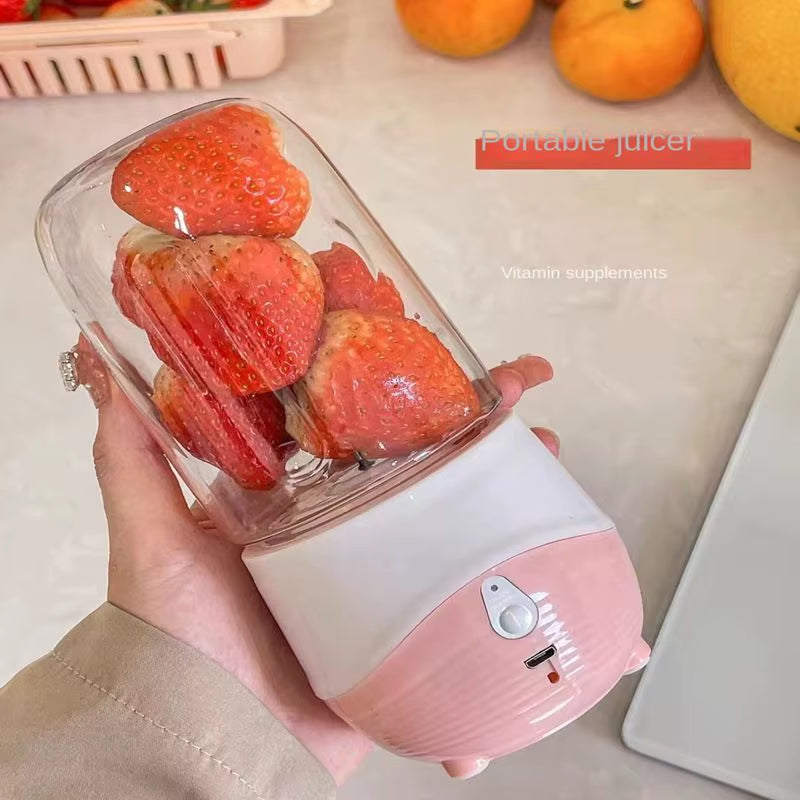 Portable Blender USB Rechargeable Mini Juicer Blender Household Mixer Machine for Juices Shakes and Smoothies Juice Extractor