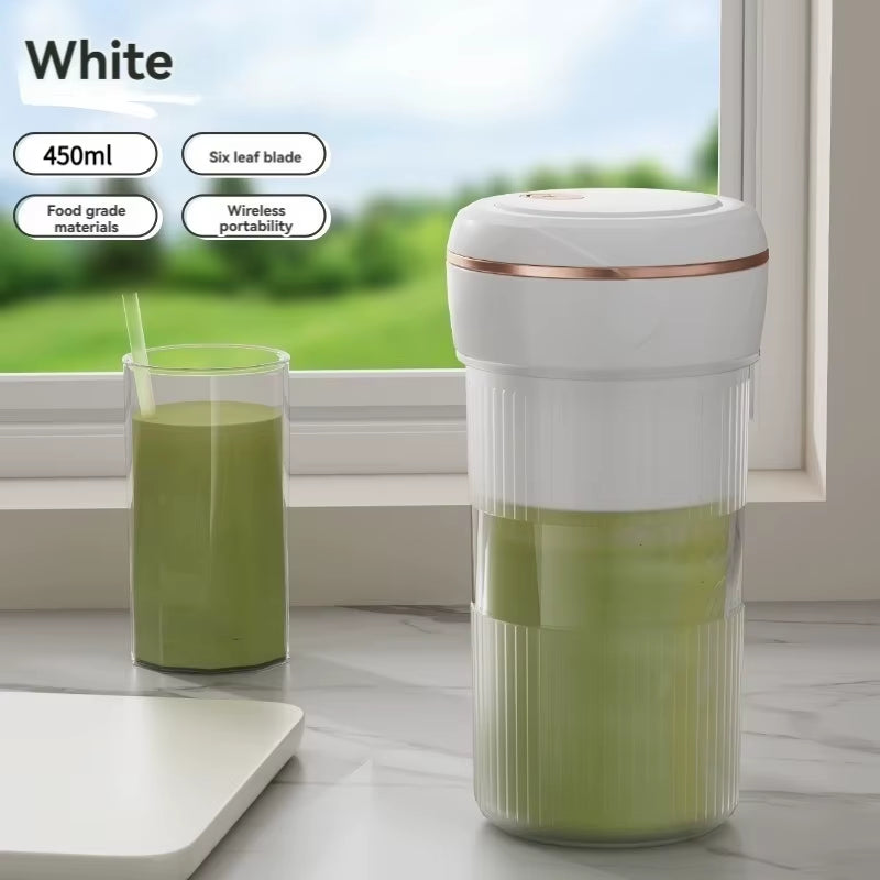 Mini Electric Rechargeable Portable Wireless Juicer Cup 6 Blades Fruit Smoothie Blender Puree Mixer