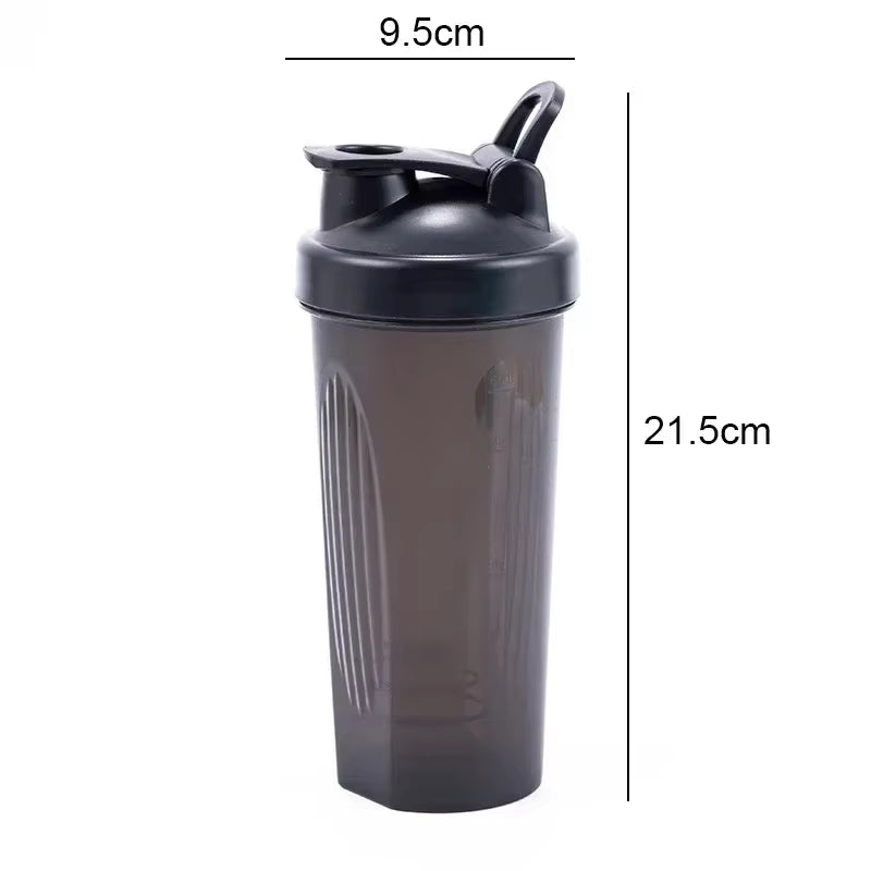 600Ml Portable Protein Powder Shaker Bottle Leak Proof Water Bottle for Gym Fitness Training Sport Shaker Mixing Cup with Scale