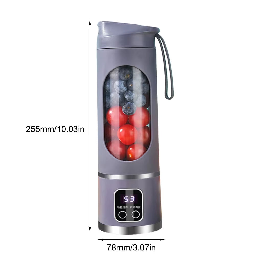 Portable Electric Juicer USB Wireless Charging Mini Juicer Bottle 450Ml Cup Fruit Mixer Electric Handheld Blender for Home