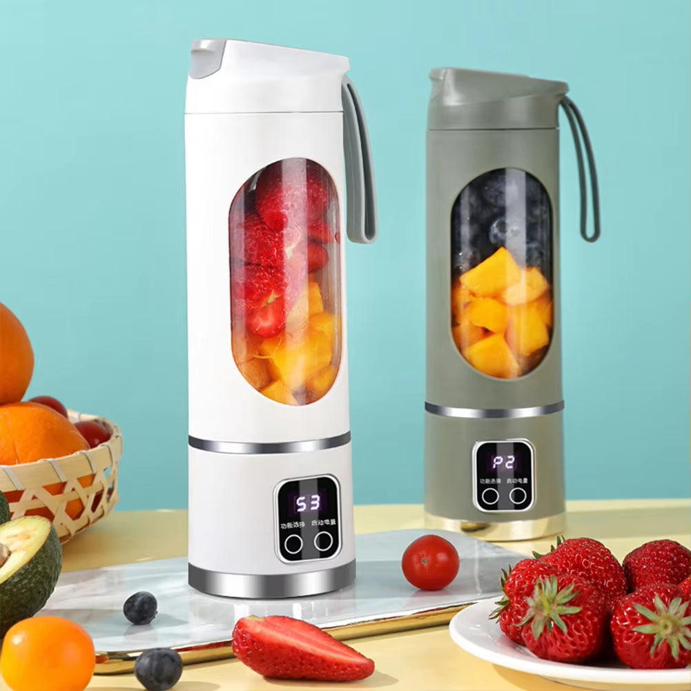 Portable Electric Juicer USB Wireless Charging Mini Juicer Bottle 450Ml Cup Fruit Mixer Electric Handheld Blender for Home