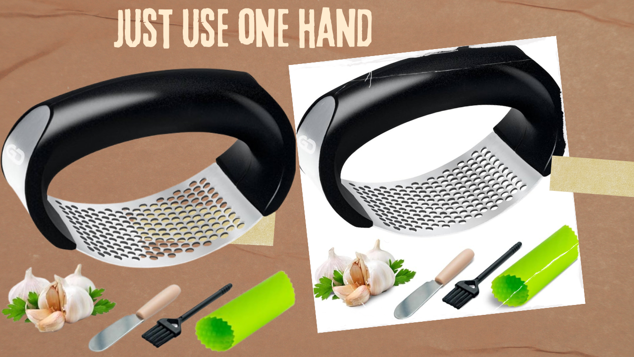 Stainless Steel Garlic Press & Mincer